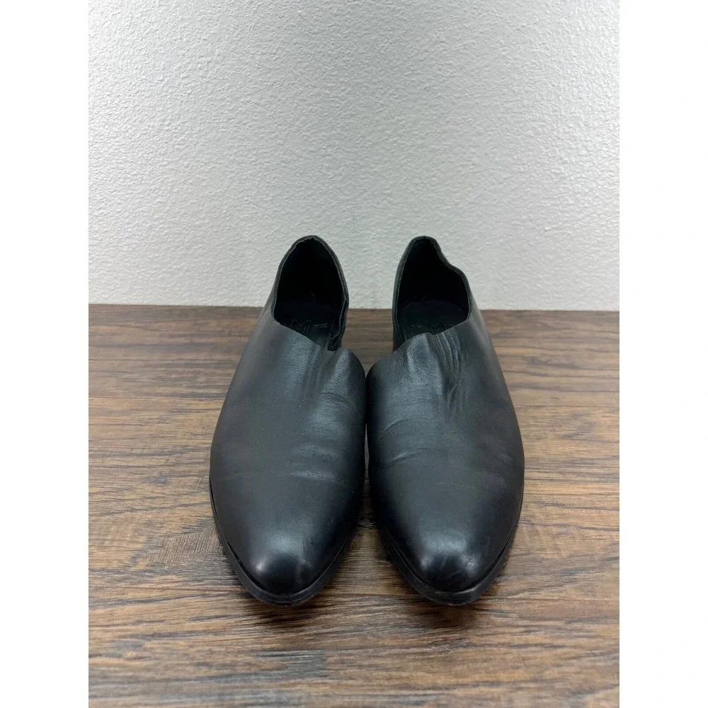 Marciante And Company Women's Size 8 The Marie Black Leather D'orsay Flats - Picture 2 of 8